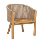 Grotta - Outdoor Dining Arm Chair (Set of 2) - Teak / Beige - R&R Furniture Gallery (Fountain Valley, CA)