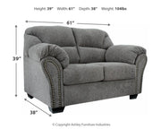 Allmaxx - Loveseat - Pewter - R&R Furniture Gallery (Fountain Valley, CA)