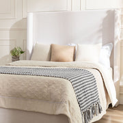 Harper - Tall Headboard Upholstered Bed / High Headboard / Elegant Simplicity / No Box Spring Needed - R&R Furniture Gallery (Fountain Valley, CA)