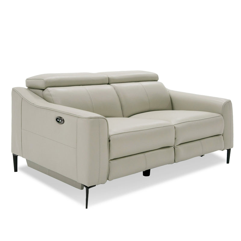 Eden - Modern Grey Leather Sofa Set — view 2