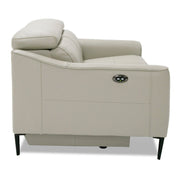 Eden - Modern Grey Leather Loveseat with 2 Recliners — view 2