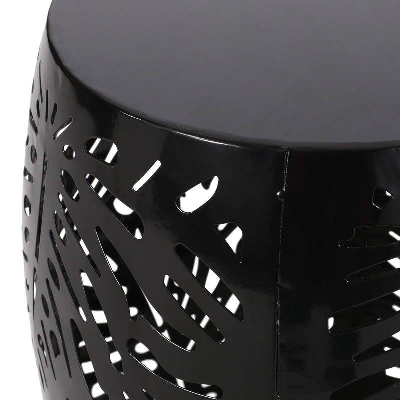 Modern metal end table by Noble House with a large, sleek design, featuring a minimalist frame and a smooth tabletop surface.