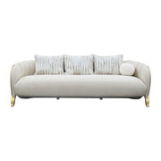 Scotts Square - Sofa - Cornsilk / Light Champagne - R&R Furniture Gallery (Fountain Valley, CA)
