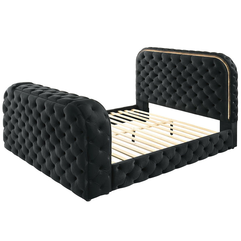 Kana - Bed With LED, Fireplace & TV Stand - R&R Furniture Gallery (Fountain Valley, CA)