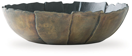 Aidman - Bowl - Black / Antique Gold Finish - R&R Furniture Gallery (Fountain Valley, CA)