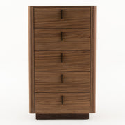 Chelton- Contemporary Walnut and White Ceramic Chest — view 2