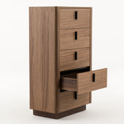Chelton- Contemporary Walnut and White Ceramic Chest — view 4