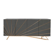Katzu- Modern Grey and Rose Gold Buffet — view 2