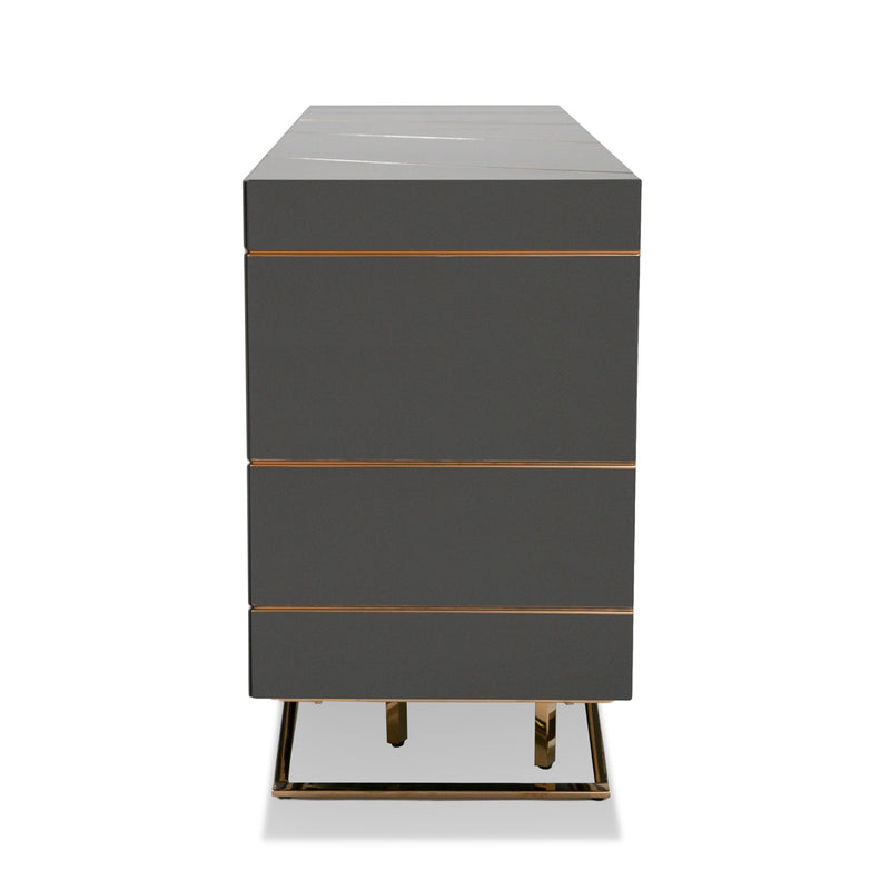 Katzu- Modern Grey and Rose Gold Buffet — view 5