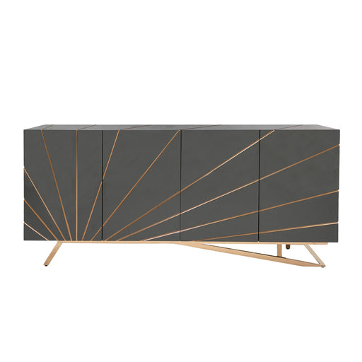 Katzu- Modern Grey and Rose Gold Buffet — view 2
