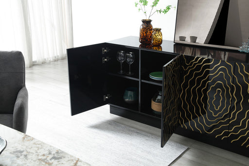 Jonah- Modern Black and Gold Buffet — view 2
