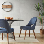 Dining Side Chair Upholstered Textured (Set of 2) - Navy - R&R Furniture Gallery (Fountain Valley, CA)