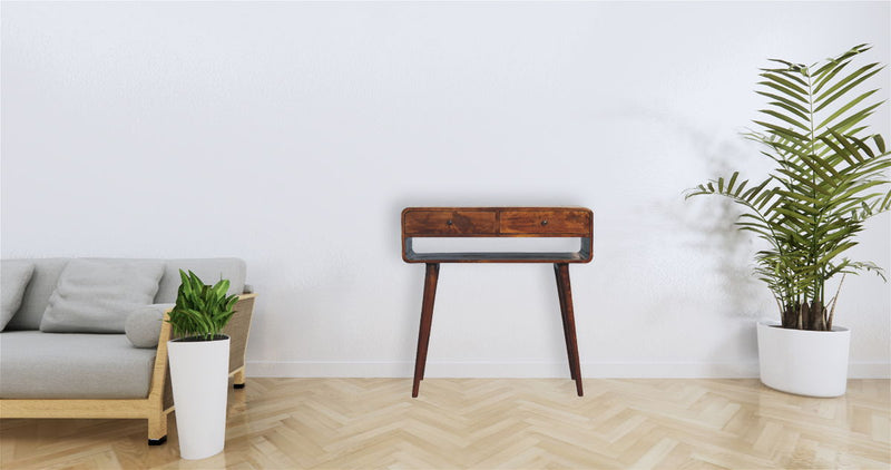 Sonata - Chestnut Console Table - R&R Furniture Gallery (Fountain Valley, CA)