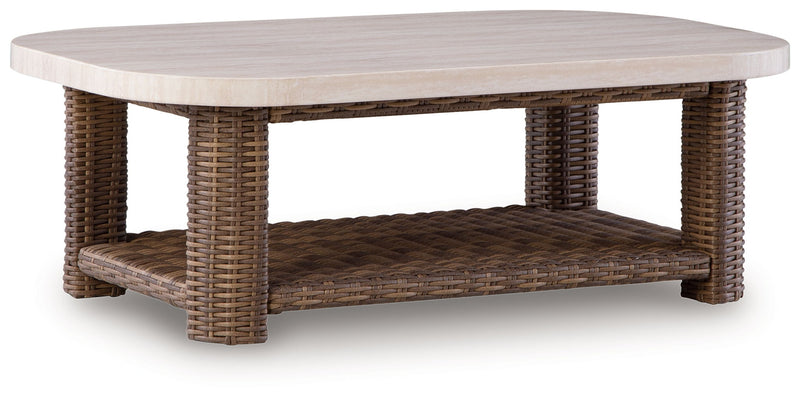 Dolan Creek - Rectangular Cocktail Table - Beige / Brown - R&R Furniture Gallery (Fountain Valley, CA)