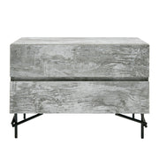 Aria - Italian Modern Multi Grey with texture Nightstand — view 3