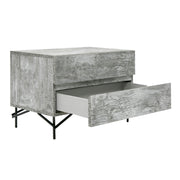 Aria - Italian Modern Multi Grey with texture Nightstand — view 5