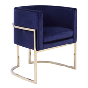 Betsy - Modern Navy Blue Velvet + Gold Kids Chair