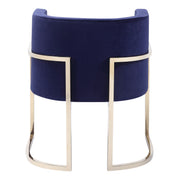 Betsy - Modern Navy Blue Velvet + Gold Kids Chair — view 3
