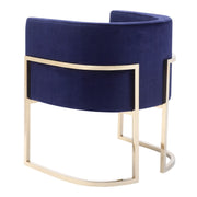 Betsy - Modern Navy Blue Velvet + Gold Kids Chair — view 2