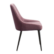 Riley - Side Chair (Set of 2) - Pink Fabric & Black - R&R Furniture Gallery (Fountain Valley, CA)