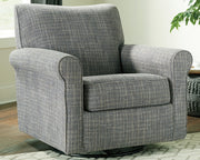 Renley - Swivel Glider Accent Chair - Ash - R&R Furniture Gallery (Fountain Valley, CA)