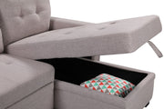 Ashlyn - Reversible Sleeper Sectional Sofa With Storage Chaise, USB Charging Ports And Pocket - R&R Furniture Gallery (Fountain Valley, CA)