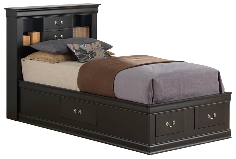 Traditional Style Bookcase Storage Bed - R&R Furniture Gallery (Fountain Valley, CA)