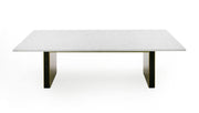 Auer - White Marble & Gold Dining Table — view 4