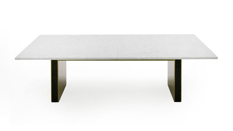Auer - White Marble & Gold Dining Table — view 4