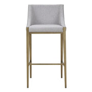 Fairview - Contemporary Grey + Brass Bar Stool