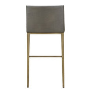 Fairview - Contemporary Grey + Brass Bar Stool — view 3