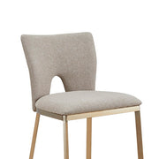 Burton - Contemporary Beige + Brass Counter Stool Set of Two — view 2