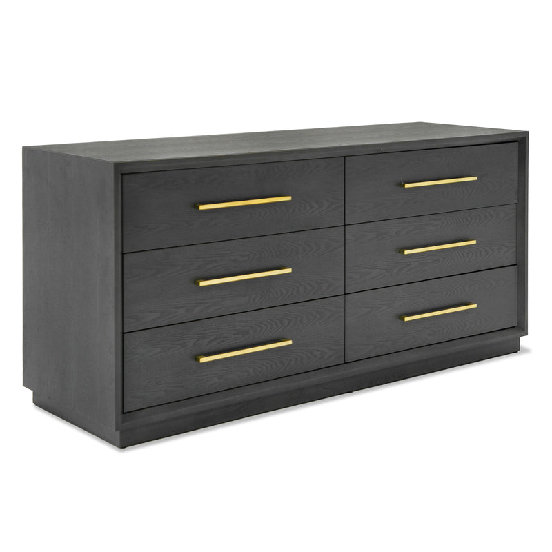 Manhattan- Contemporary Grey and Gold Dresser — view 4