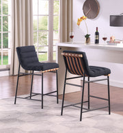 Lahni - 17" Boucle Fabric Counter Height Chair - R&R Furniture Gallery (Fountain Valley, CA)