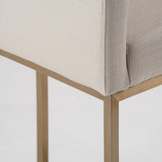 Yukon - Modern Off White Fabric & Brushed Brass Counter Chair — view 5