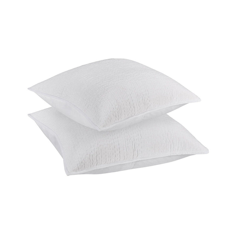 Danica quilt sham from Classic Home featuring intricate embroidered patterns in soft, neutral tones.