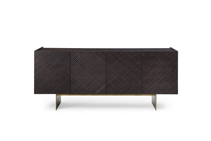 Gerald- Modern Brown Ash and Antique Cooper Buffet — view 2