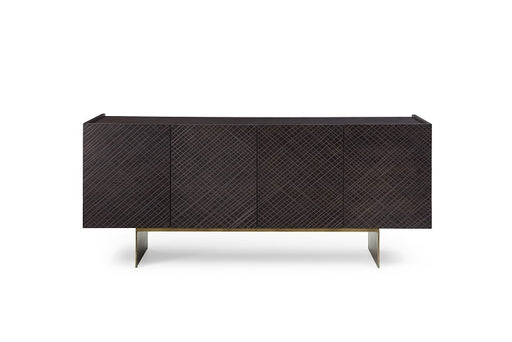 Gerald- Modern Brown Ash and Antique Cooper Buffet — view 2