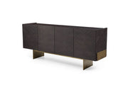 Gerald- Modern Brown Ash and Antique Cooper Buffet — view 3
