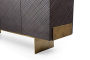 Gerald- Modern Brown Ash and Antique Cooper Buffet — view 4