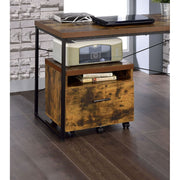 Bob - File Cabinet - Weathered Oak & Black - R&R Furniture Gallery (Fountain Valley, CA)