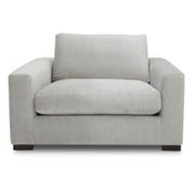 Poppy - Modern White Fabric Lounge Chair — view 2