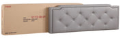 Upholstered button-tufted bed by Glory Furniture with cozy fabric and elegant design, perfect for stylish, comfortable bedrooms.