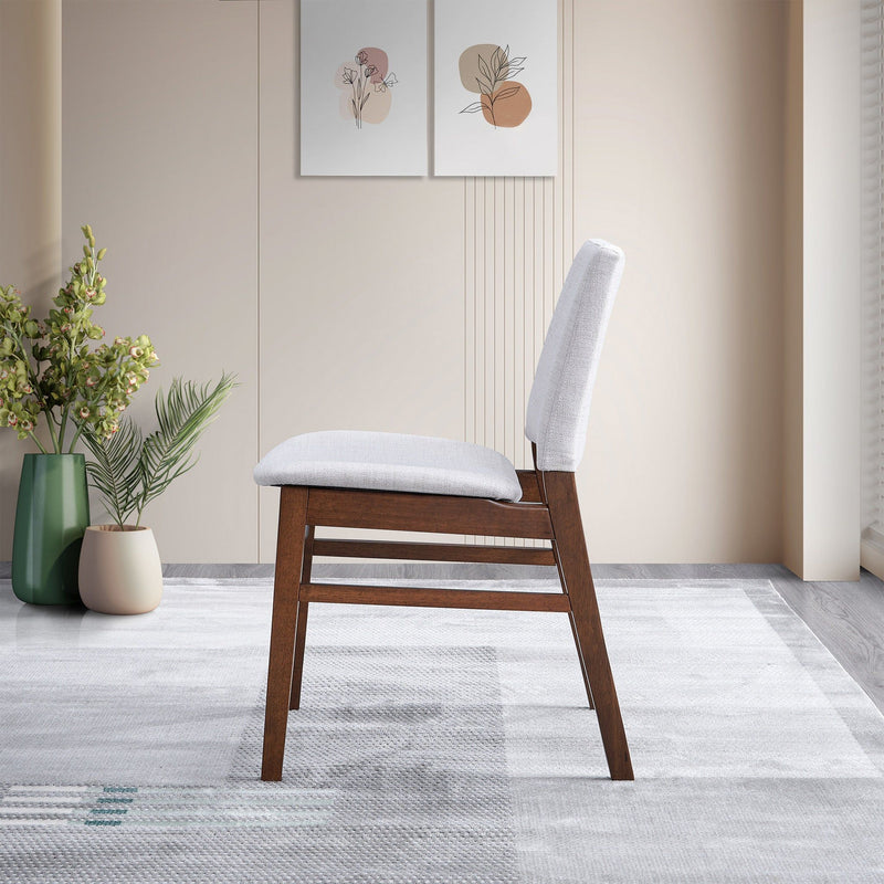 Gusto - Dining Chair (Set of 2) - Brown / Light Gray - R&R Furniture Gallery (Fountain Valley, CA)