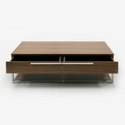 Heloise - Modern Walnut and Stainless Steel Coffee Table — view 3