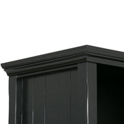 Simpli-Home Acadian handcrafted cube storage organizer with multiple compartments for stylish organization.