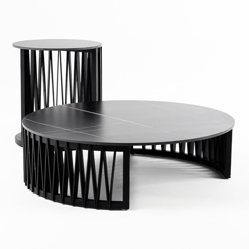 Larimer - Modern Round Coffee Table Set — view 3