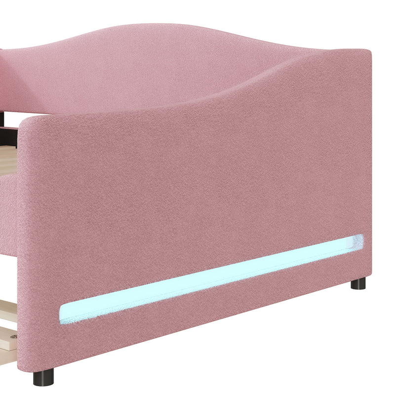 Upholstered Daybed With Light And Trundle - R&R Furniture Gallery (Fountain Valley, CA)