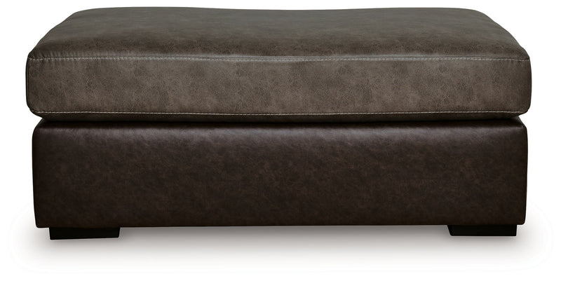 Castille Way - Oversized Accent Ottoman - Fossil - R&R Furniture Gallery (Fountain Valley, CA)