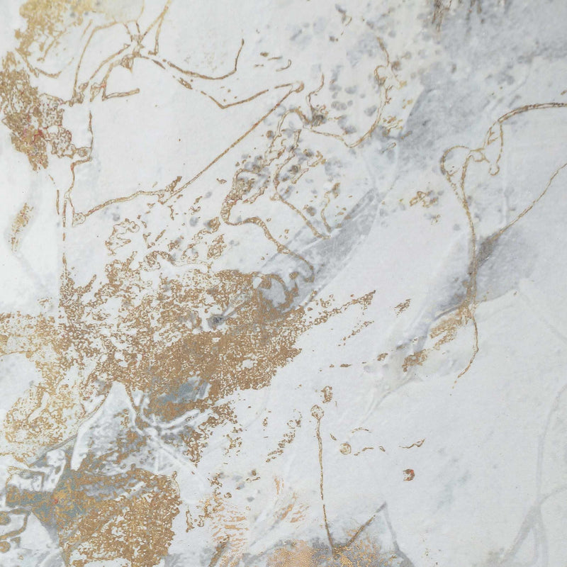 Uttermost Ethos framed abstract print with gold accents, modern wall art in a sleek frame, showcasing abstract shapes and textures.